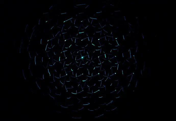 light decorations in dark area